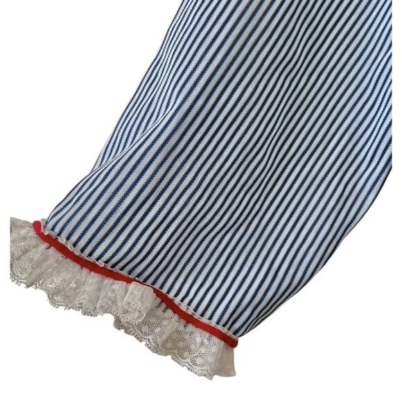 Vintage TEXSHEEN Lingerie Prairie Modest Lace Gown Robe XS Set Semi Sheer Sissy - Picture 9 of 12